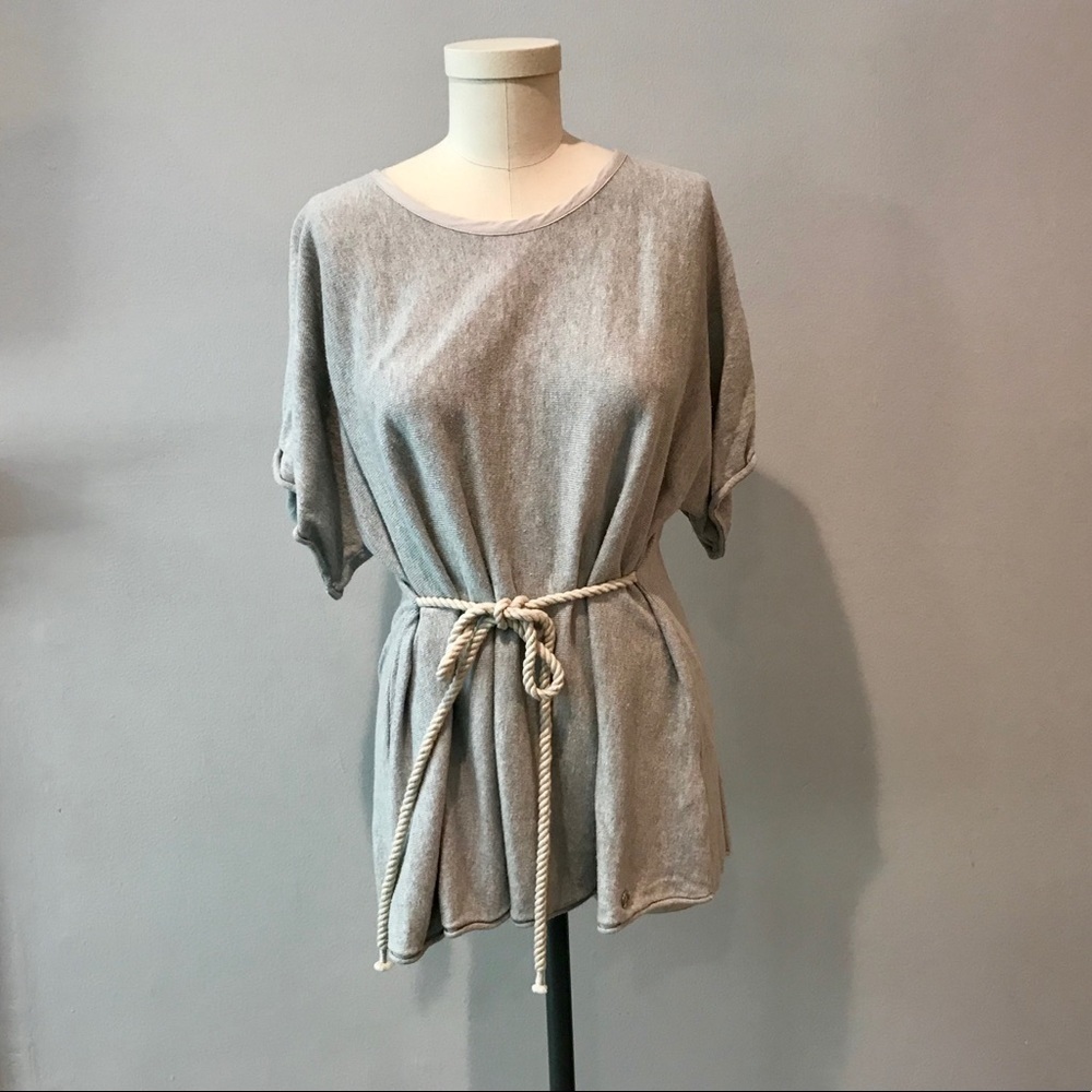 Sweater top with rope tie